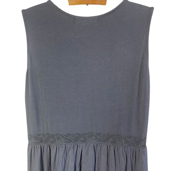 Mododoc Women’s Xs Gray Maxi Dress Sleeveless Stretch Embroidery - Picture 6 of 7